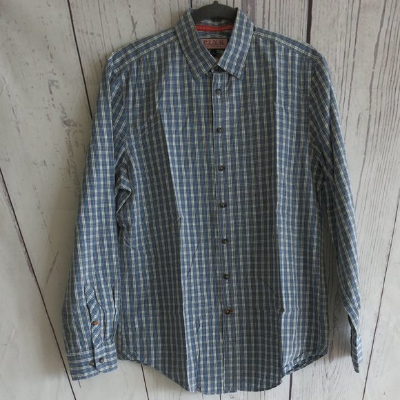 Pink Thomas Pink Multi Color Plaids Button Down Long Sleeve Casual Shirt Medium - Picture 2 of 7